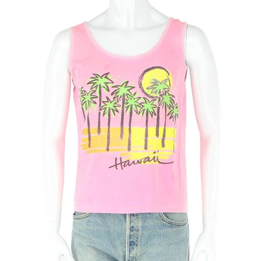 80s Vintage Hawaii Palm Trees Tropical Sunset Beach Surf Surfing T Shirt